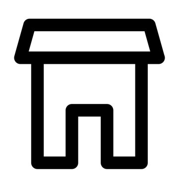 Dükkanı kalın satır vektör simgesi