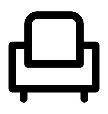 Kanepe kalın satır vektör simgesi