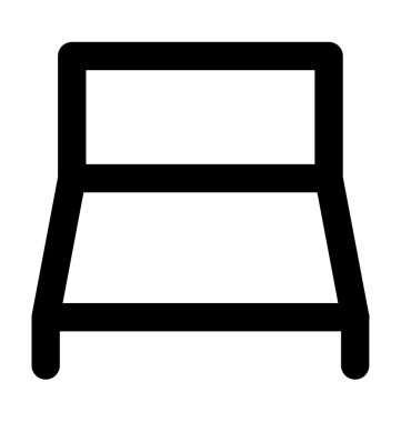 Yatakta kalın satır vektör simgesi