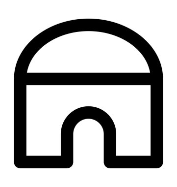 İslam Binası kalın satır vektör simgesi