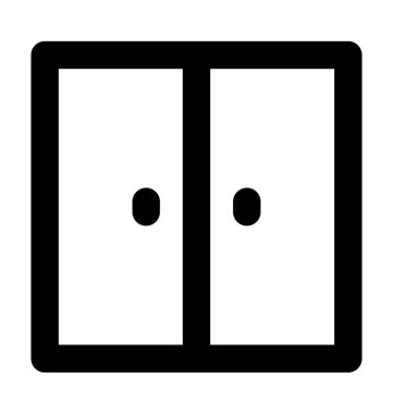 Dolap kalın satır vektör simgesi