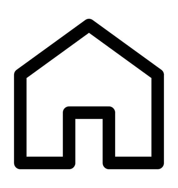 Cottage Bold Line Vector Icono — Vector de stock