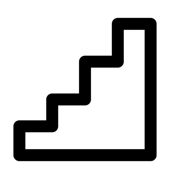 楼梯粗线矢量图标 — 图库矢量图片