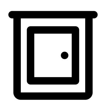 Kapı kalın satır vektör simgesi