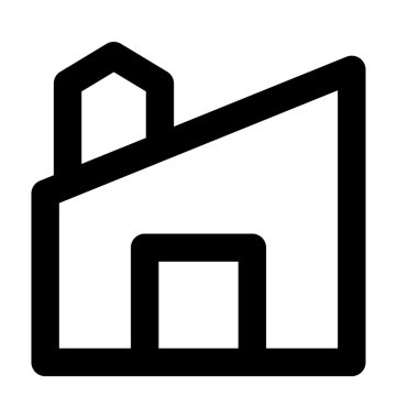 Sanayi kalın satır vektör simgesi