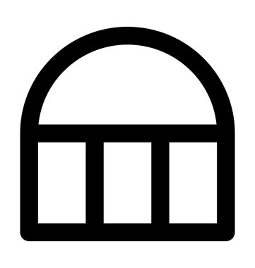 Ev pencere kalın satır vektör simgesi