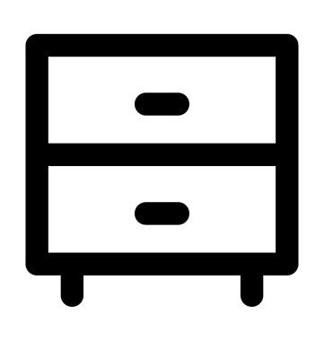 Çizgi vektör simge çekmece kalın