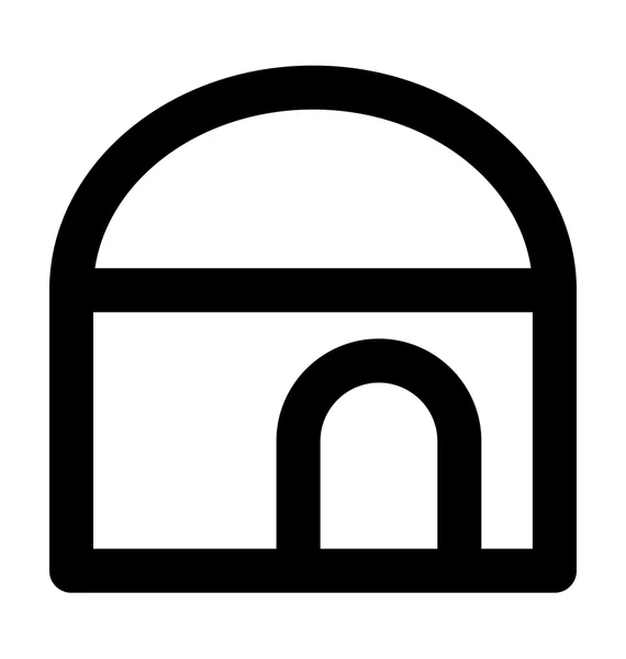 İslam Binası kalın satır vektör simgesi — Stok Vektör