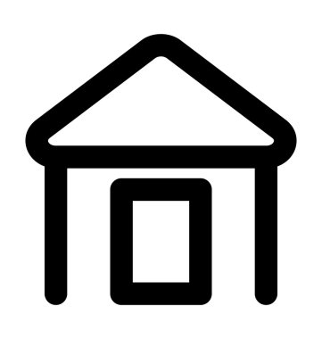 Kulübe kalın satır vektör simgesi