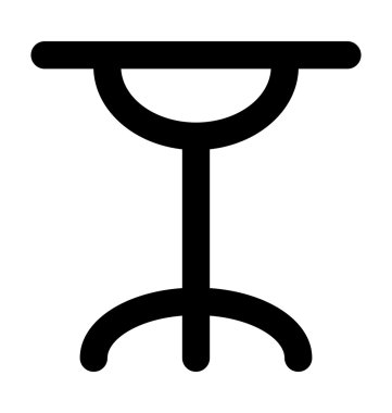 Yemek Masası kalın satır vektör simgesi