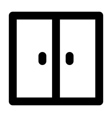 Dolap kalın satır vektör simgesi