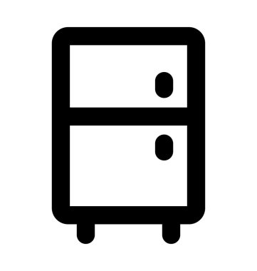 Buzdolabı kalın satır vektör simgesi