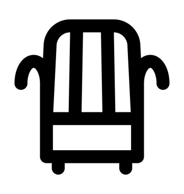 Kanepe kalın satır vektör simgesi