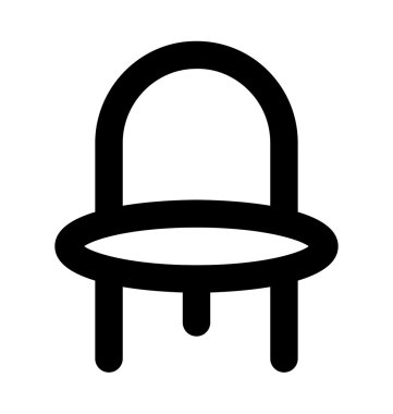 Sandalye kalın satır vektör simgesi