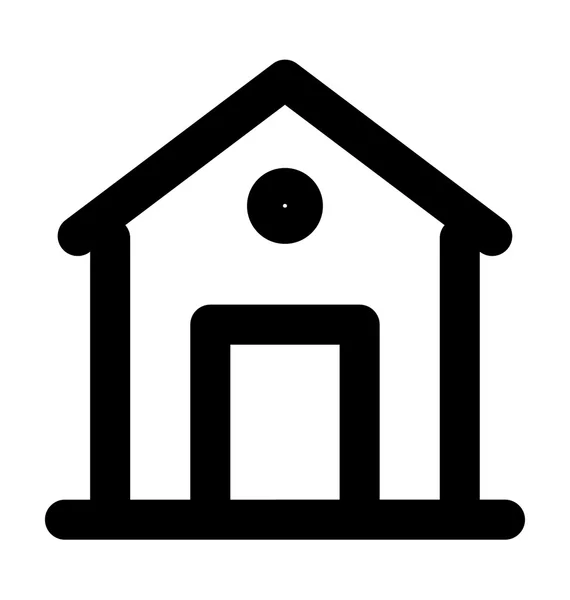 Casa línea audaz Vector Icono — Vector de stock