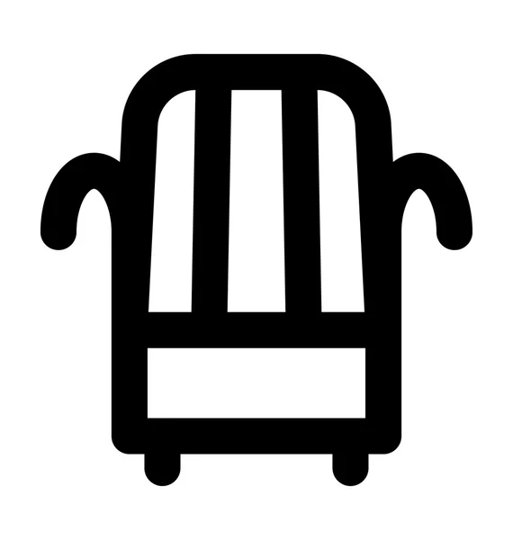 Sofa fett Linie Vektor Symbol — Stockvektor