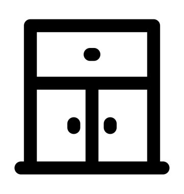 Dolap kalın satır vektör simgesi