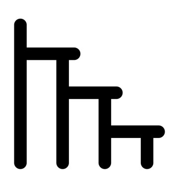 Merdiven kalın satır vektör simgesi