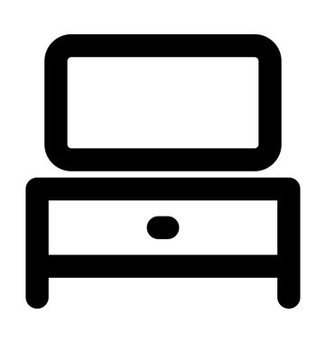 LCD tablo kalın satır vektör simgesi