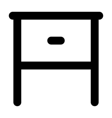 Resepsiyon çekmeceler satırı vektör simgesi kalın