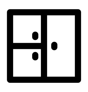 Dolap kalın satır vektör simgesi