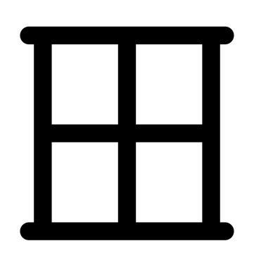 Ev pencere kalın satır vektör simgesi