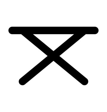 Yemek Masası kalın satır vektör simgesi