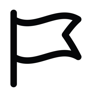 Bayrak kalın satır vektör simgesi