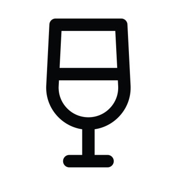 Kokteyl kalın satır vektör simgesi