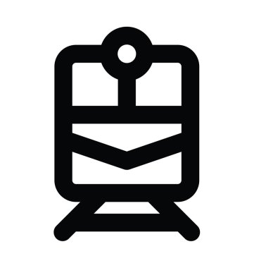 Tren kalın satır vektör simgesi