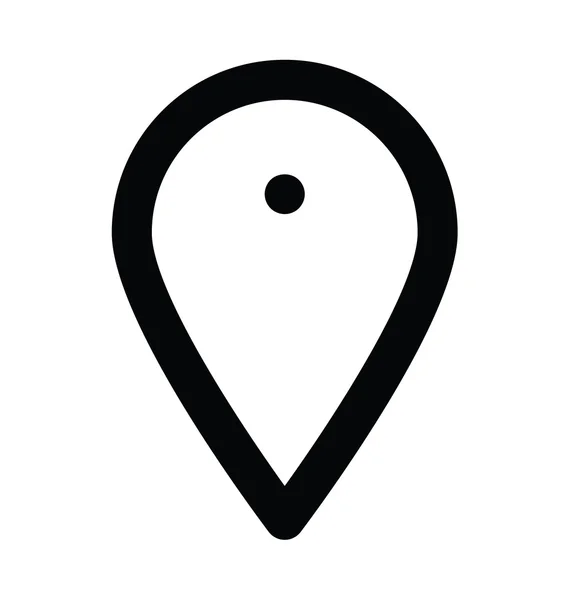 Mapa Pin Bold Line Vector Icon — Vetor de Stock