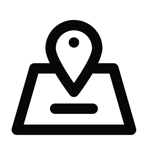 Localizador de mapas Bold Line Vector Icon — Vector de stock