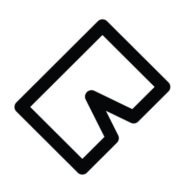 Şort çizgi vektör simge kalın