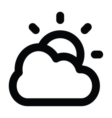 Sunrise kalın satır vektör simgesi