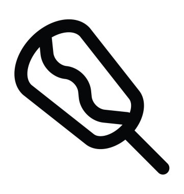 Buz Pop satırı vektör simgesi