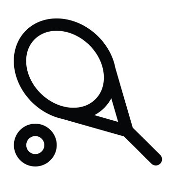 tenis kalın çizgi vektör simgesi