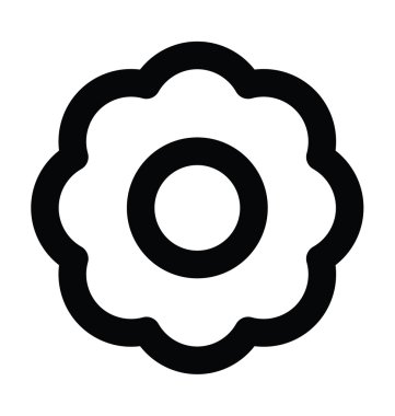 Daisy kalın satır vektör simgesi