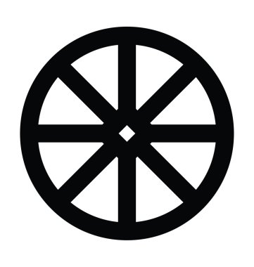 Limon dilimi kalın satır vektör simgesi