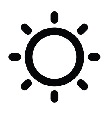 Satırı vektör simgesi güneş kalın