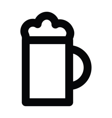 Bira kalın satır vektör simgesi