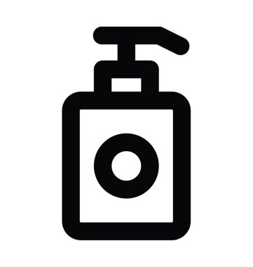 Sabun dispenseri kalın satır vektör simgesi