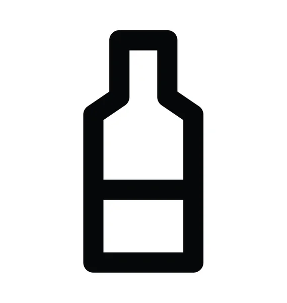 Línea de botella negrita Vector icono — Vector de stock
