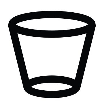 Cam kalın satır vektör simgesi