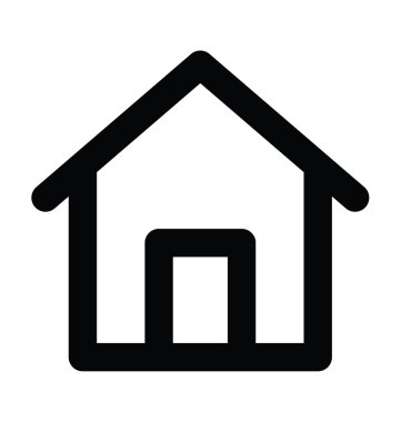 Evi kalın satır vektör simgesi