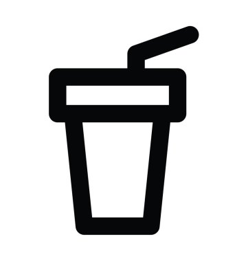 Suyu Kupası kalın satır vektör simgesi