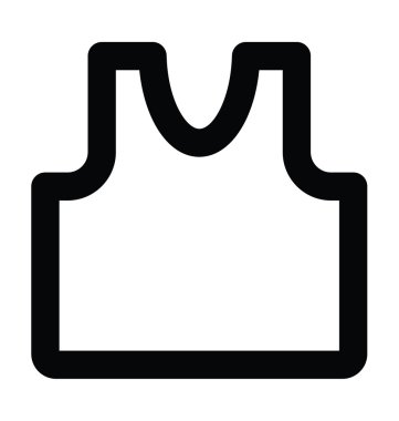 Yelek kalın satır vektör simgesi