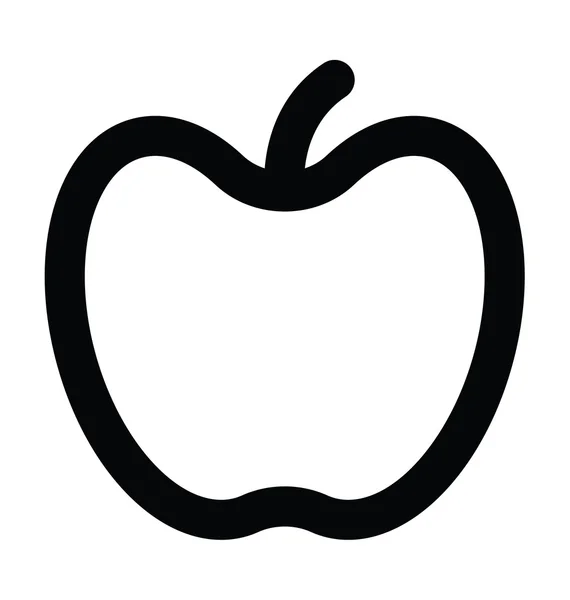 Apfel fett Linie Vektor Symbol — Stockvektor