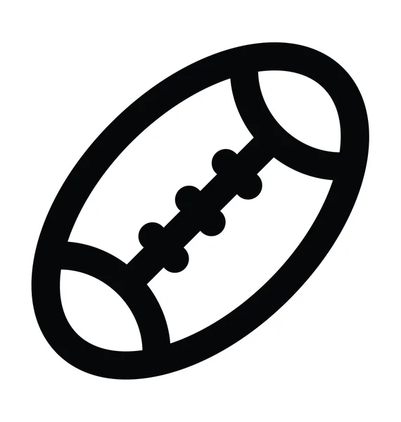 Rugby Bold Line Vector Icono — Vector de stock