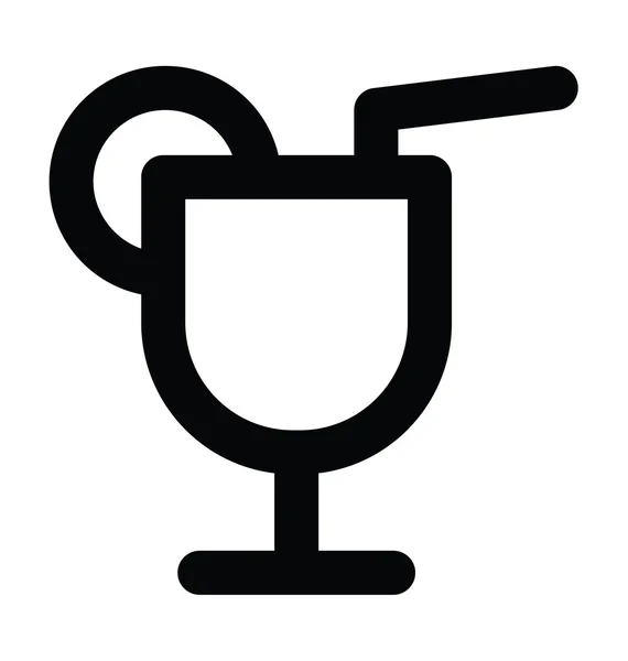 Cocktail vet lijn Vector Icon — Stockvector