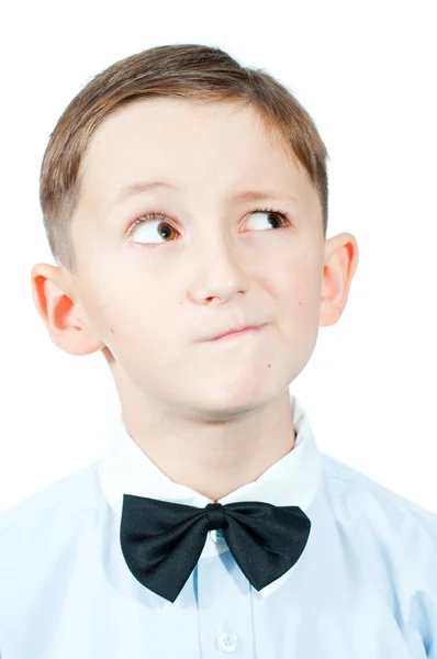 Portrait of a thoughtful young boy — Stock Photo, Image